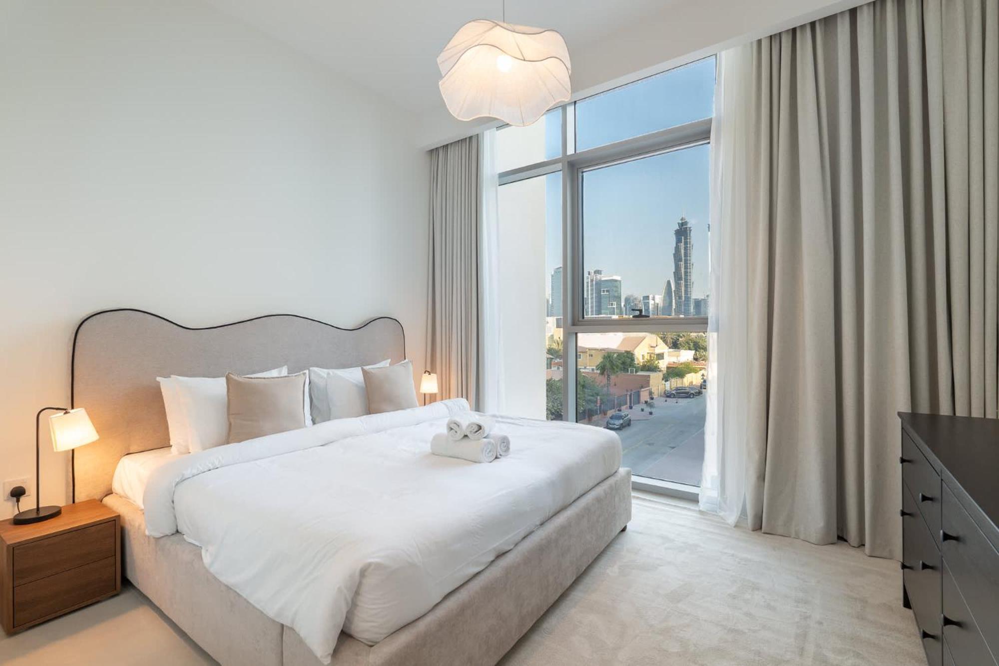 Full Burj Khalifa View In 3 Bedroom Apartment In Canal Front 1 That Sleeps 6 ดูไบ ภายนอก รูปภาพ